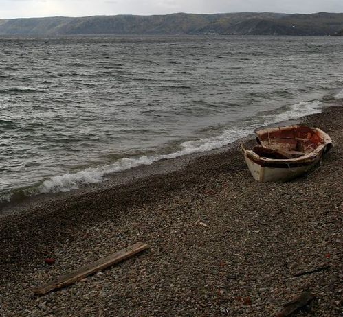 Small-wrecked-boat-on-the-shore-Listvyanka--Russia---Baikal.JPG