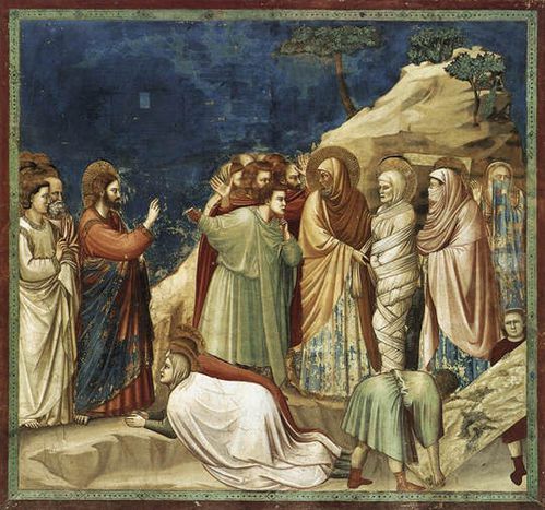 Giotto résurrection de Lazare Scrovegni Padoue