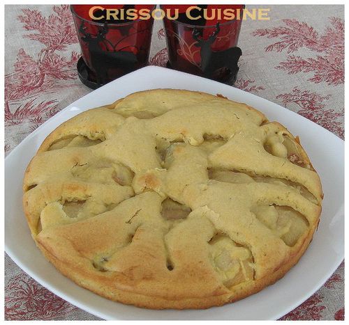 gâteau basque aux poires