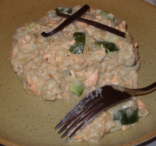 Risotto saumon-courgette-vanille4