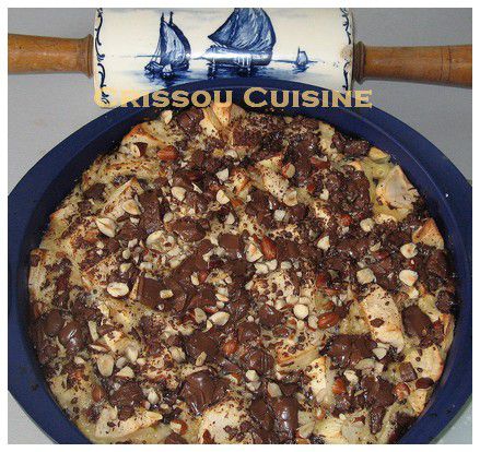 clafouti pommes chocolat noisettes
