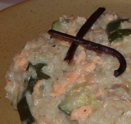 Risotto saumon-courgette-vanille3