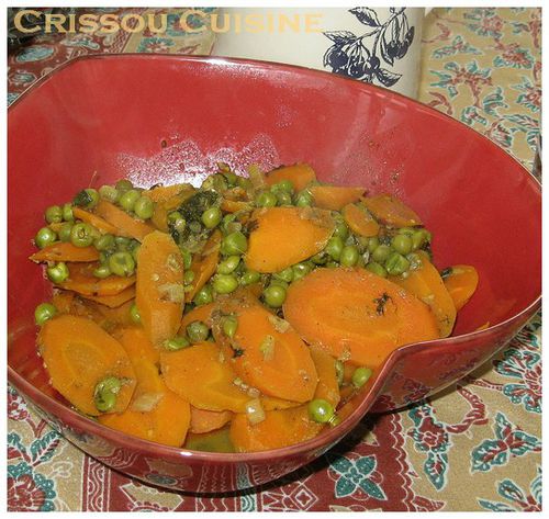 curry indien de carottes et petits pois