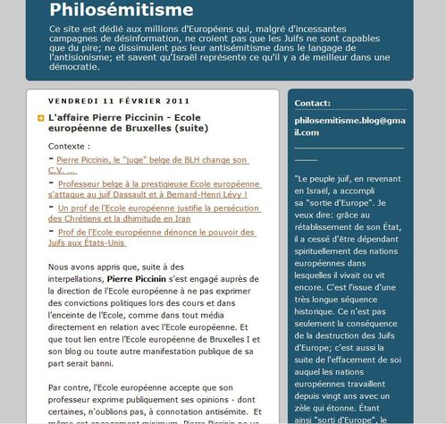Philosémitisme - Lettre EE