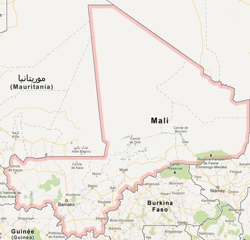 Carte du MALI google maps