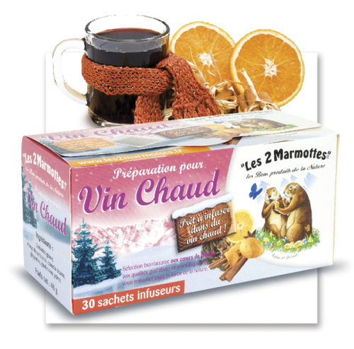 Infusion préparation vin chaud - LES 2 MARMOTTES® - 30 sachets