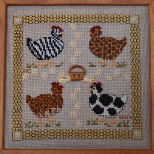 broderie poule