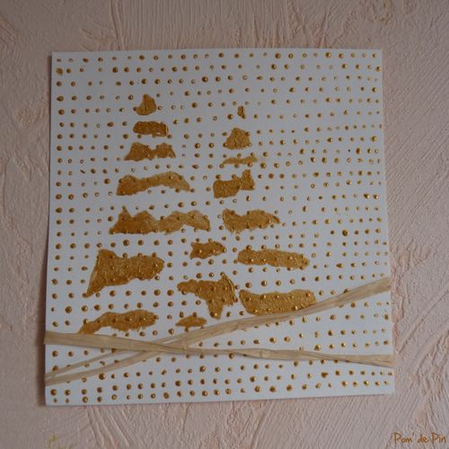carte de Noël sapin or