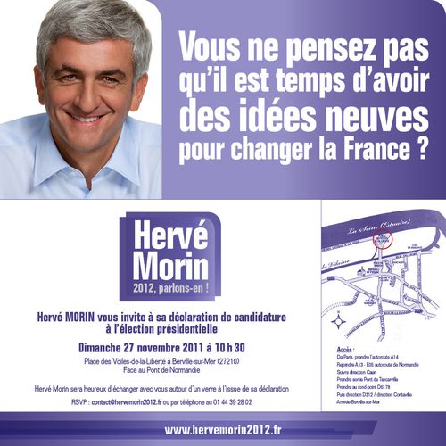 déclaration candidature Hervé Morin présidentielles