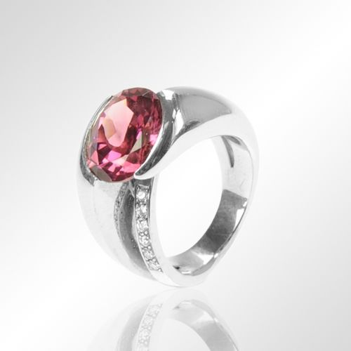bague or blanc tourmaline rose bague or blanc tourmaline rose