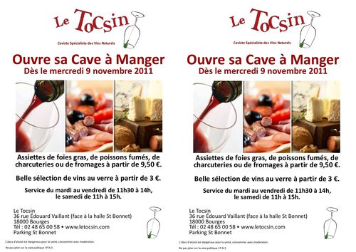Le Tocsin Ouvre Sa Cave A Manger Et Fete Le Beaujolais Nouveau Les Fous De Vin D Alain Fourgeot