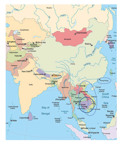 cambodge carte du monde
