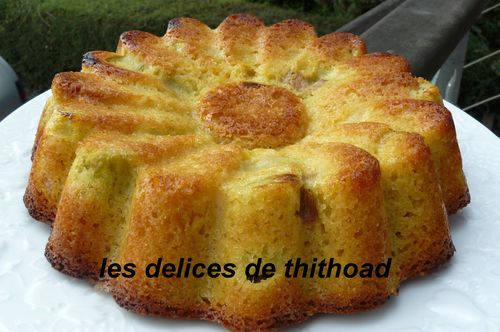 Gateau Moelleux Aux Pommes Et A La Rhubarbe Le Blog De