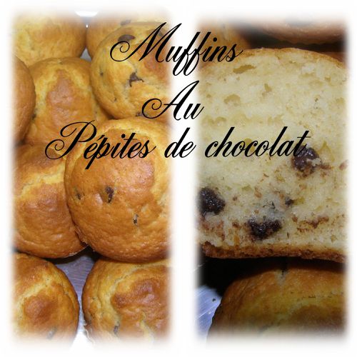muffins au pépites de chocolat