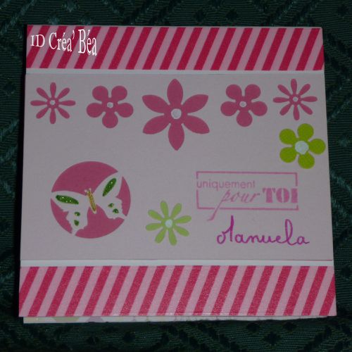 Porte Post-it fleurs rose (0)