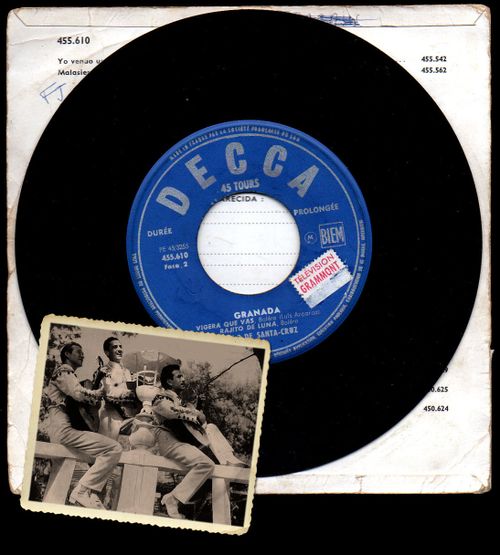 los 3 de santa cruz -disque decca 455.610