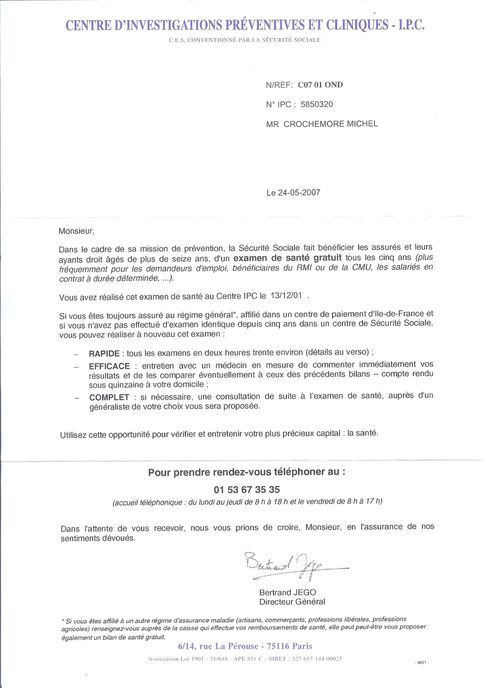 Rappel IPC