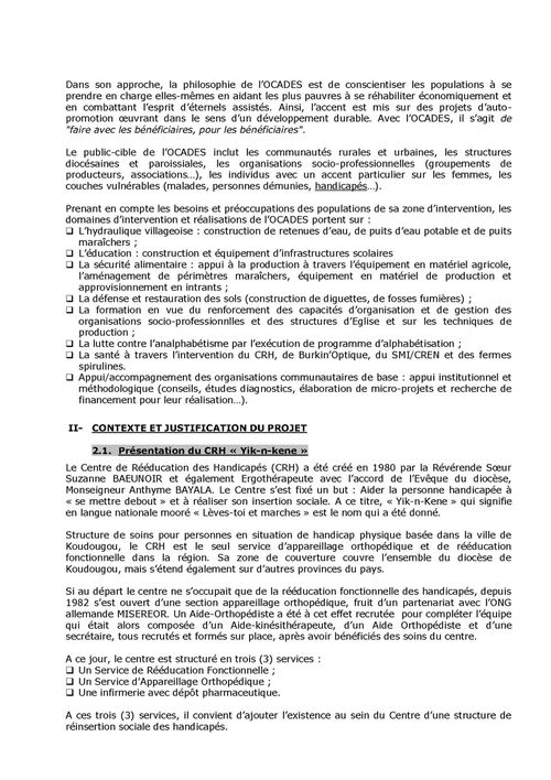 Projet construction de classes de soutien scolaire Page 07