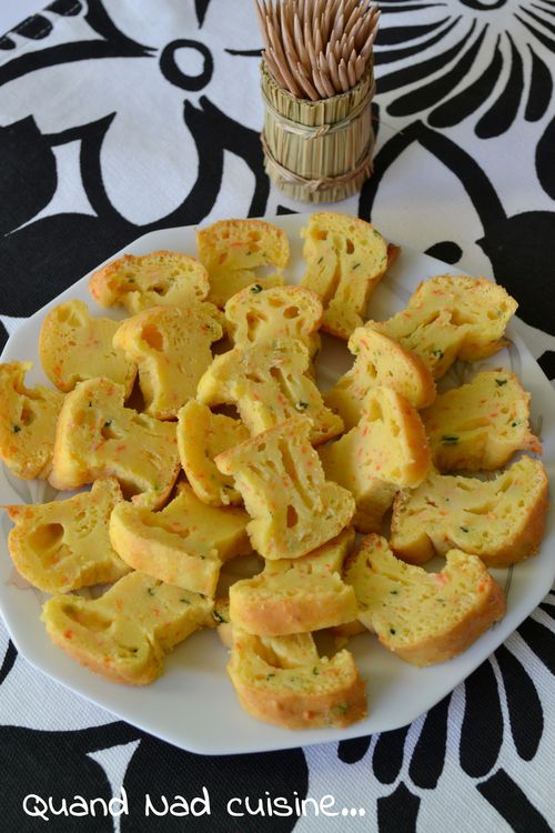 mini cakes crabe curcuma