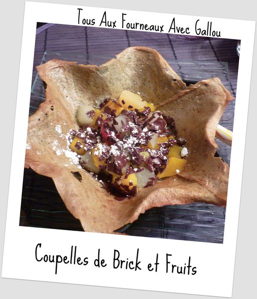 coupelle de brick, fruits exotique et choco (2)