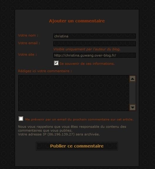 ajouter com avant changements Ob