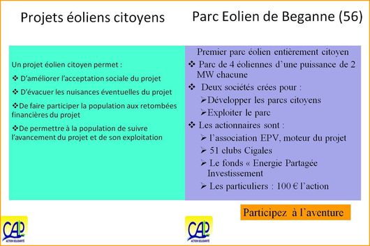 Projets eoliens citoyens forum 2011