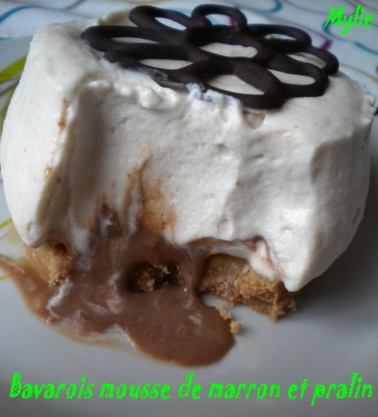 bavarois mousse marron et pralin 4