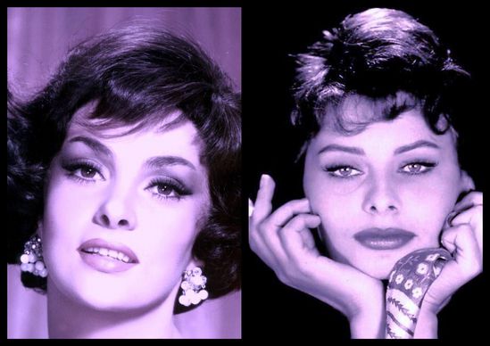Gina Lollobrigida et Sophia Loren