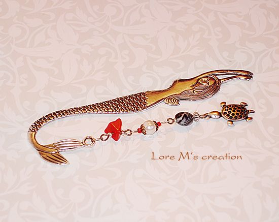 marque pages, de collection, sirène, mermaid bookmark, Lore M marque pages, de collection, sirène, mermaid bookmark, Lore M