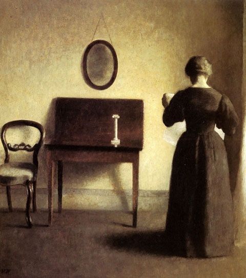 Hammershoi-Femme-lisant-dans-un-interieur portrait w858