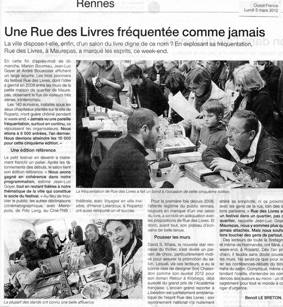 Ouest France 5 mars 2012