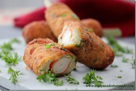 recette pour ramadan, croquettes de pommes de terre , surimi