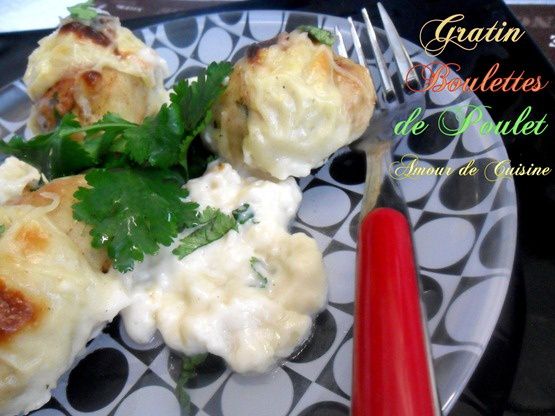 gratin au boules de poulet chhiwate choumicha