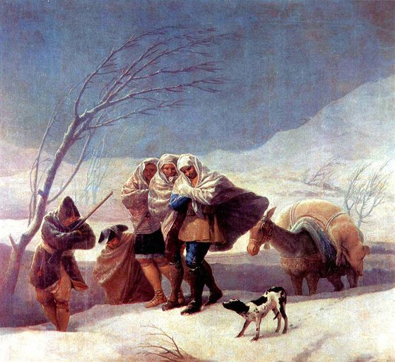 Tempête de neige, Peinture de Francisco Goya Francisco-Goya-The-snowstorm