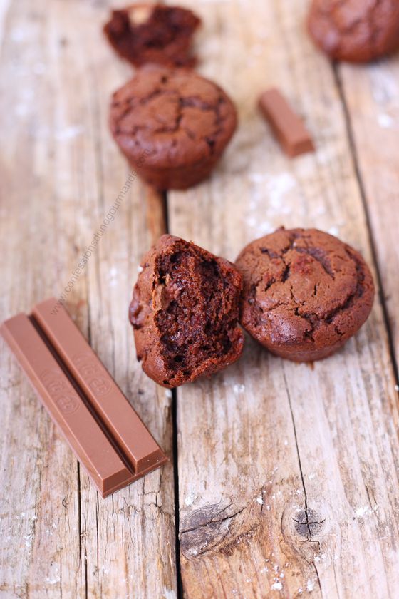 Muffins extra moelleux au chocolat et aux Kit Kat site 2