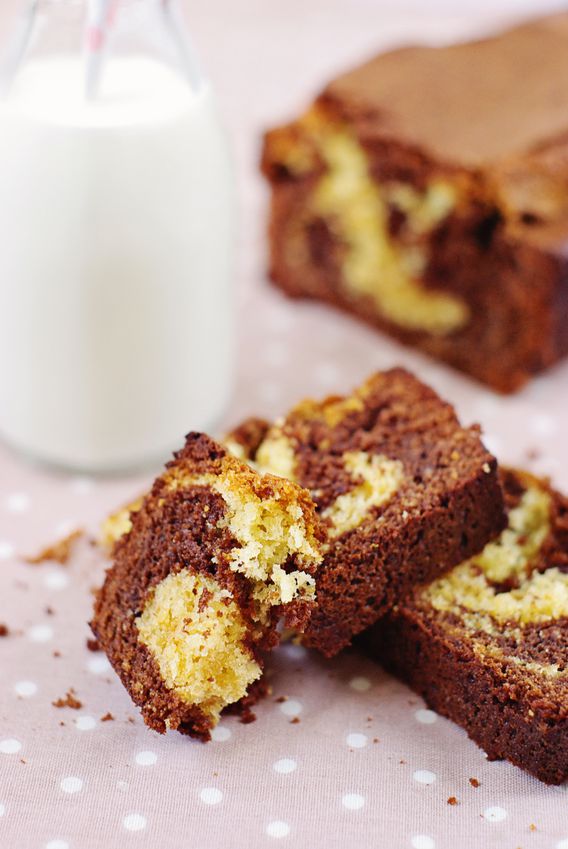 Cake marbr au chocolat blanc et noir Confessions d une gourmande