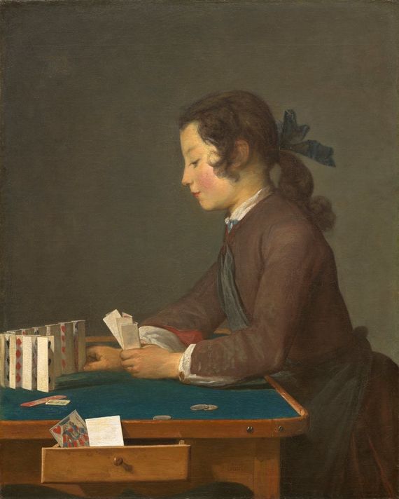 Jean Siméon Chardin Le château de cartes 1737