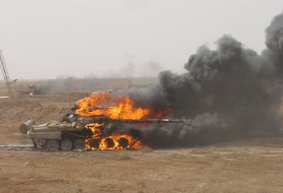 burning T-72