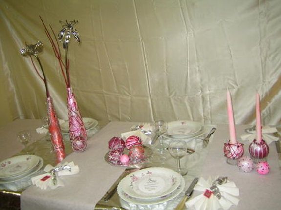 Noël en papier aluminium rose