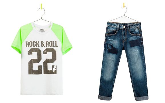 JEAN ET T SHIRT ROCK ZARA