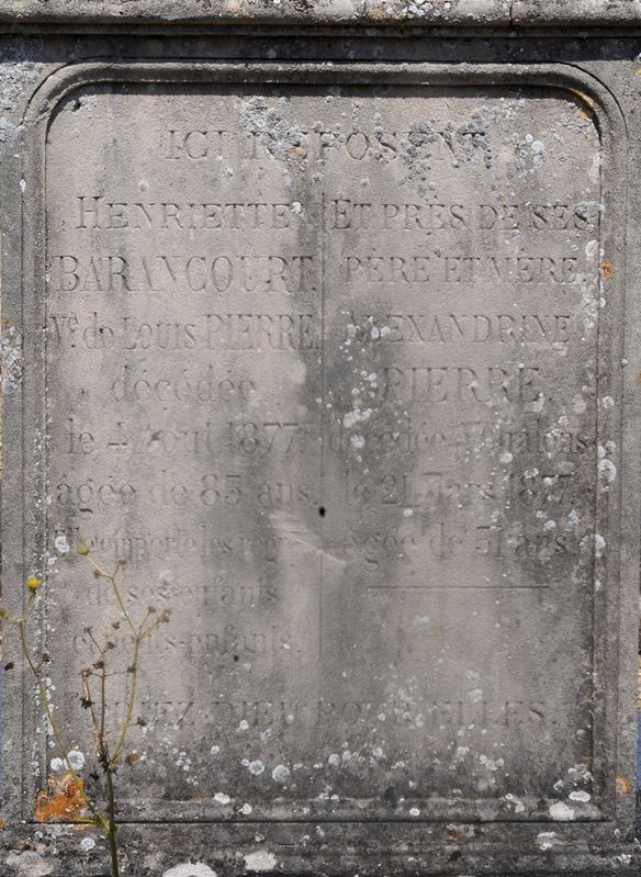 AMBONNAY, Henriette BARANCOURT veuve de Louis PIERRE-