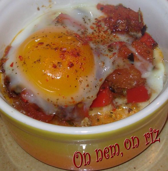 Oeufs cocotte façon basquaise4