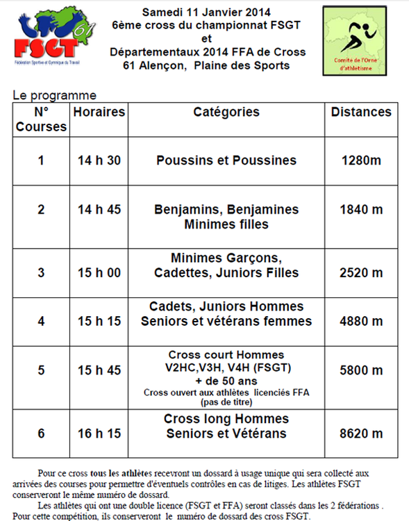 Programme départementaux 11 janvier 2014