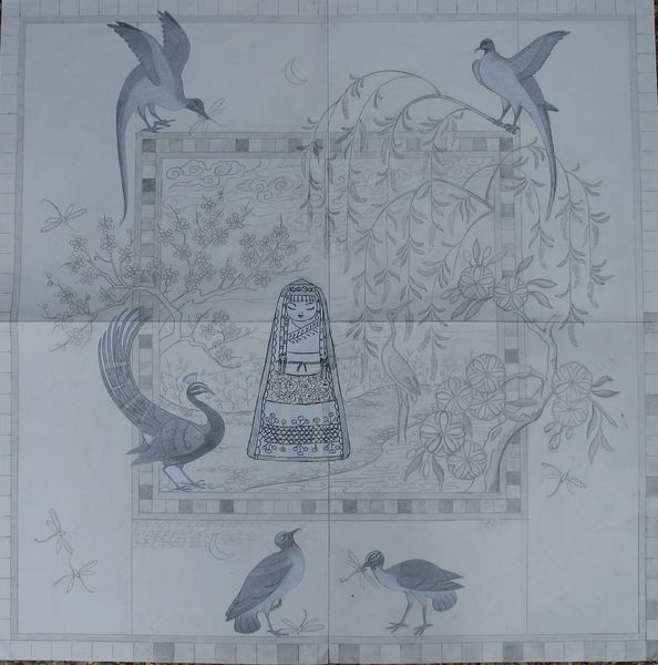 dessin sultane aux oiseaux comp