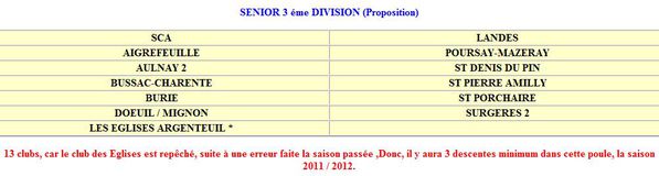 3e division 2011 proposition