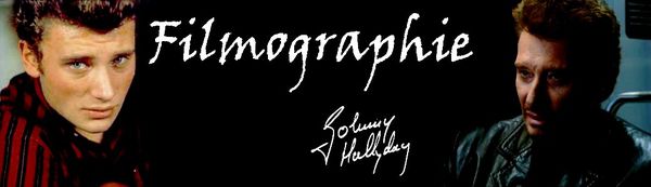 Filmographie banniere Johnny Hallyday photos montage de JH