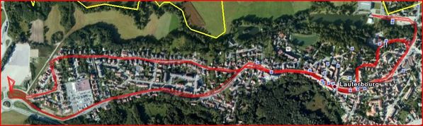 Tracé 10km Lauterbourg