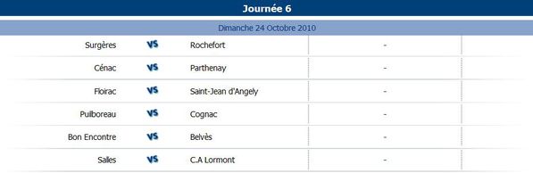 20101024 matchs prévus jour-6