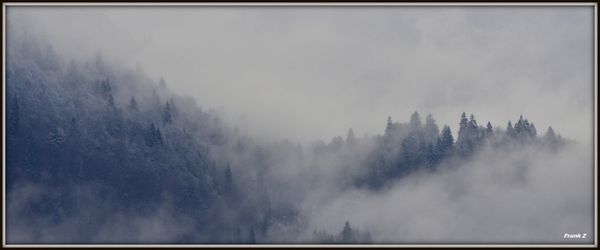Mountain in Clouds - Pano