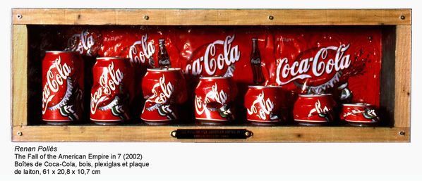 Boîtes de Coca-Cola écrasées Fall in 7 cans.Fiche150 1